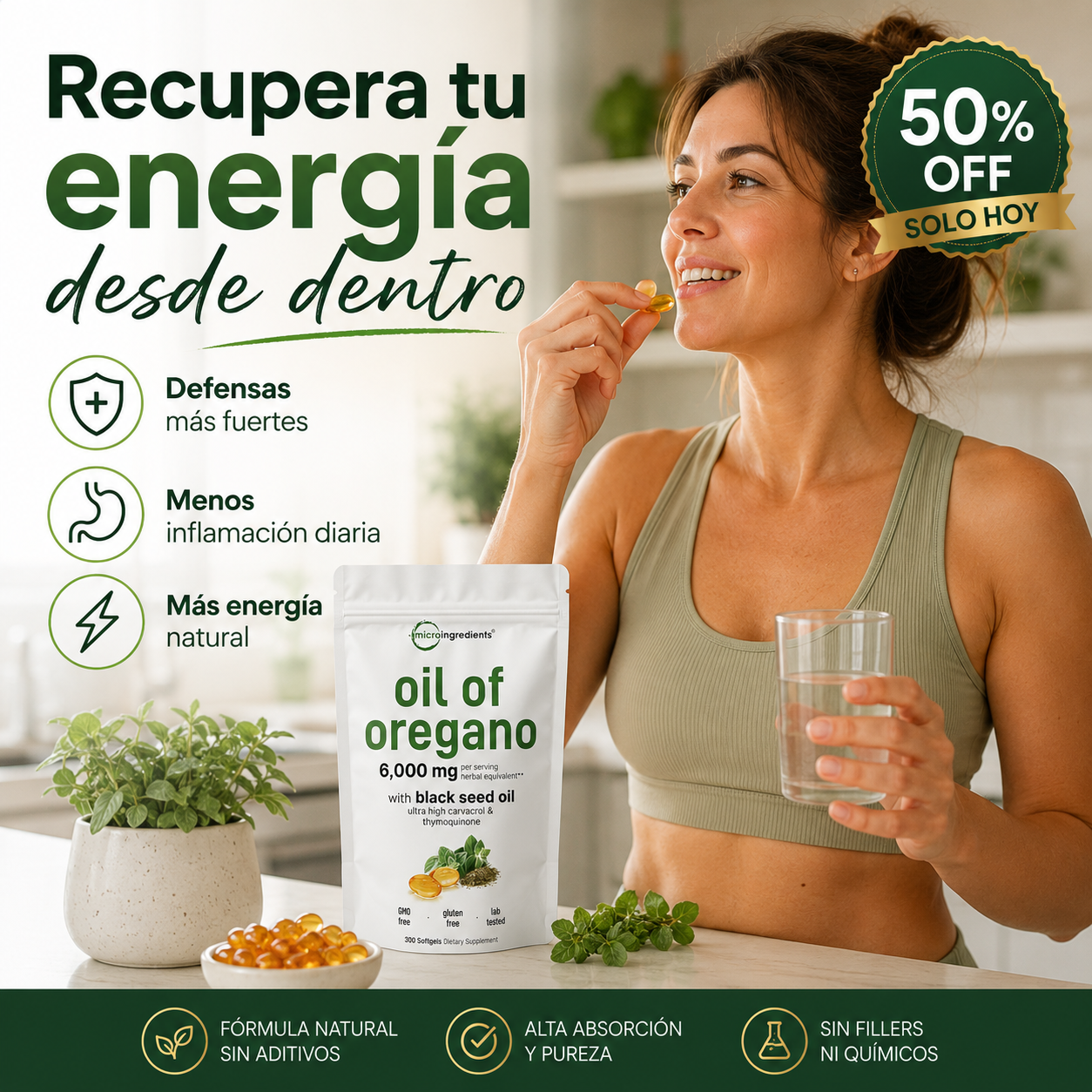 Aceite De Orégano 6000 Mg 60 capsulas