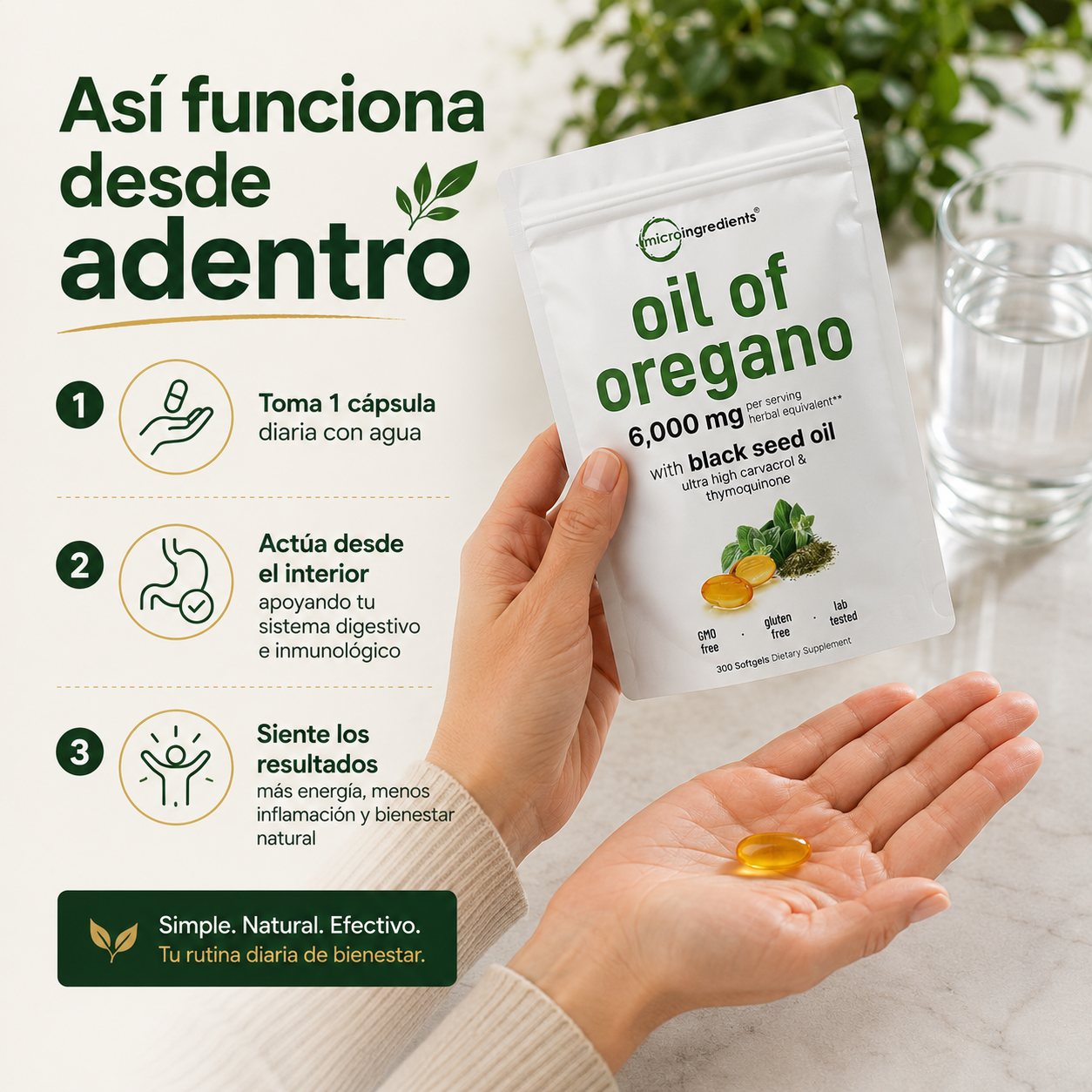 Aceite De Orégano 6000 Mg 60 capsulas
