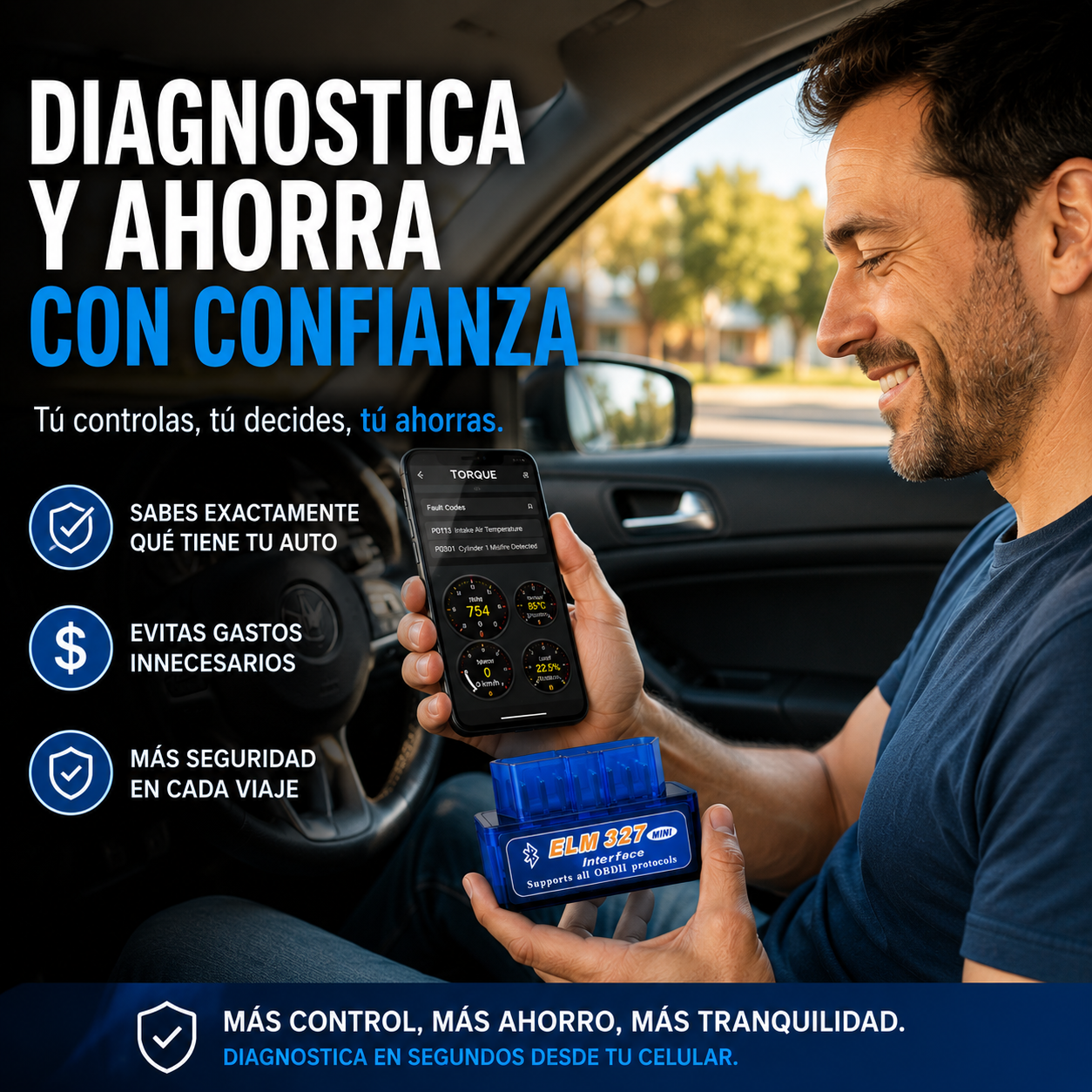 Scanner automotriz Bluetooth OBD 2